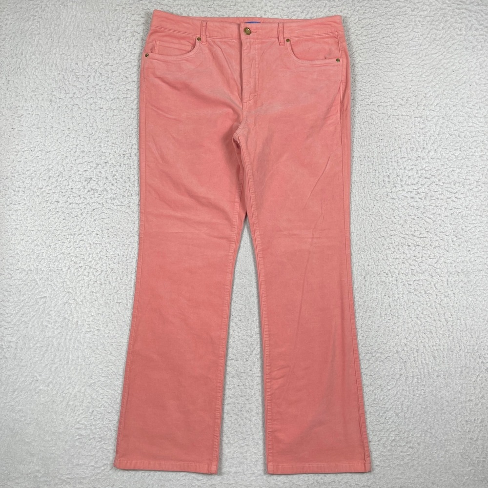 J.McLaughlin Velvet Jeans Womens 12 Pink Bootcut Stretch Casual Travel‎ Pants